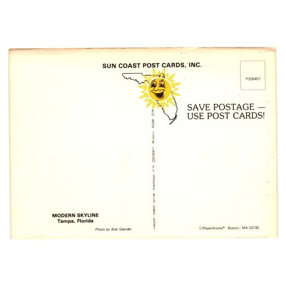 Vintage Tampa Florida Skyline Postcard Buildings Business Tourism Roadside - Picture 2 of 2